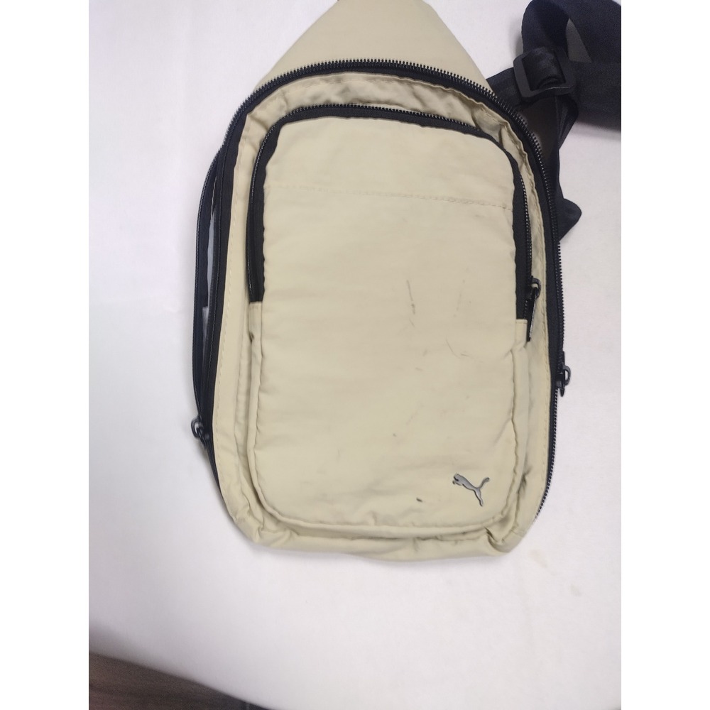 Puma Tan Beige Crossbody Sling Bag Backpack PV2-2071 Adjustable Strap Travel